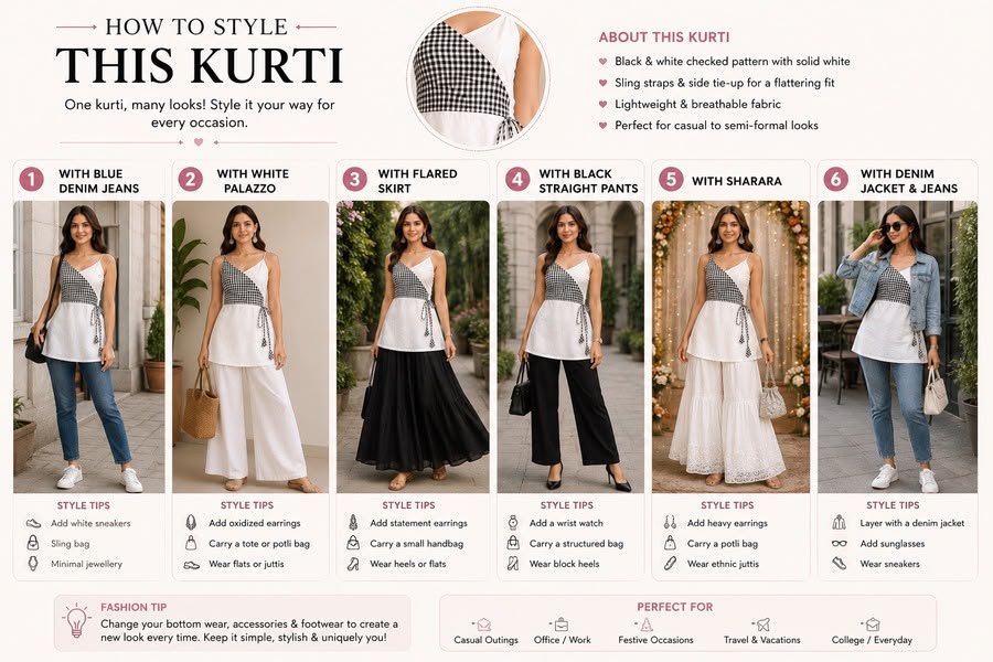 How to Style Short Kurtis - BUSHI