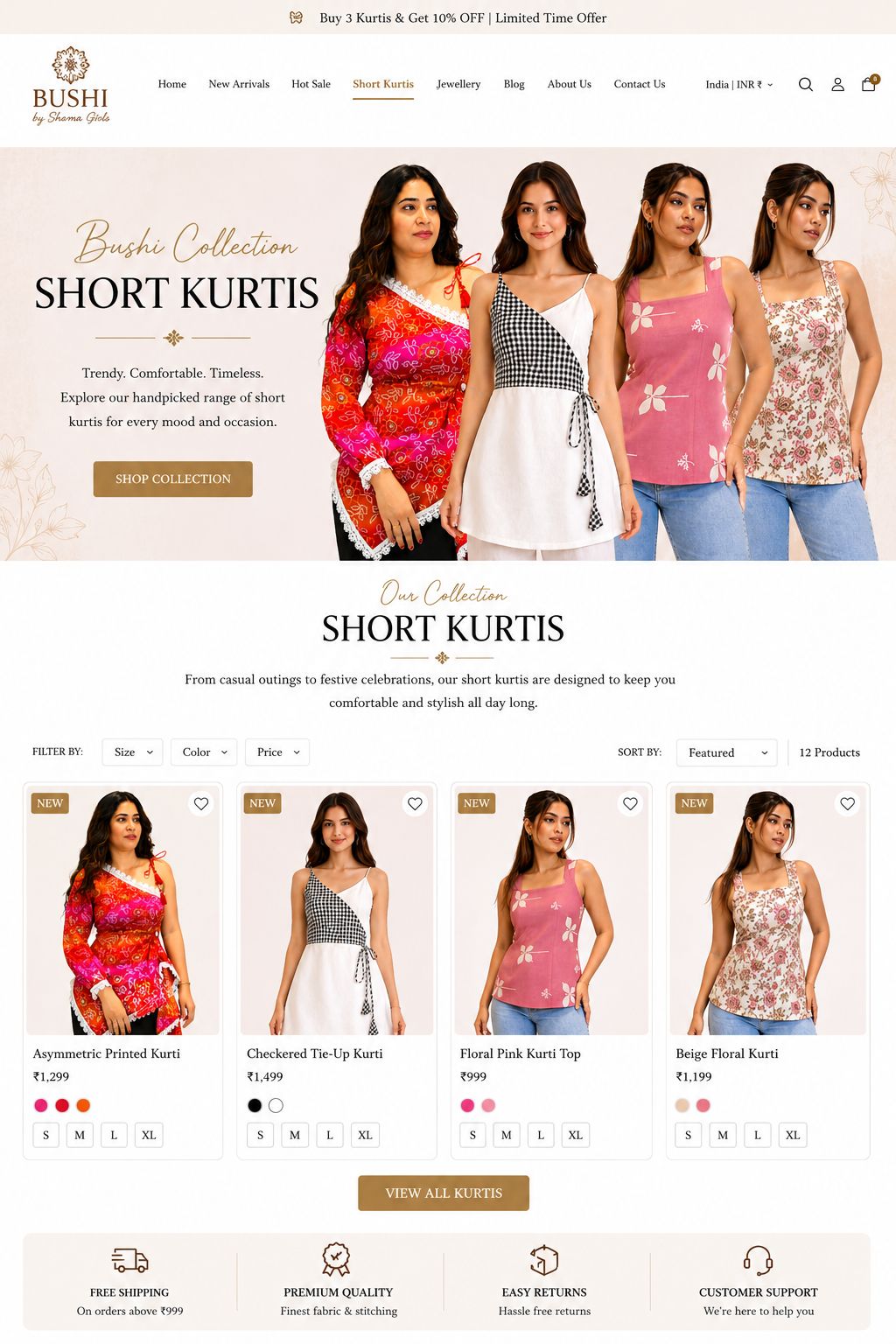 indo western kurtis - BUSHI