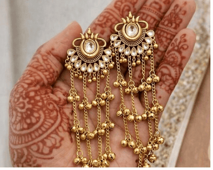 Bushi EW gold Plated Kashmiri earrings - BUSHIBUSHI
