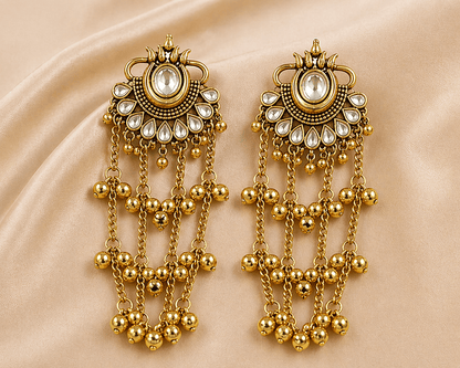 Bushi EW gold Plated Kashmiri earrings - BUSHIBUSHI