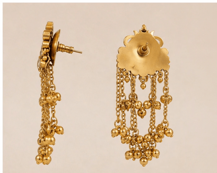 Bushi EW gold Plated Kashmiri earrings - BUSHIBUSHI
